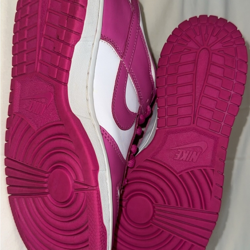 Nike Dunk Low Active Fuchsia Pink White Shoes - Picture 5 of 5